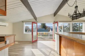 French doors leading to front deck.
