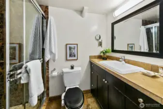 The en-suite 3/4 bathroom.