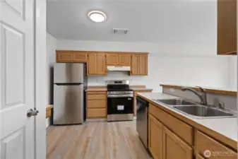 New stainless-steel appliances included