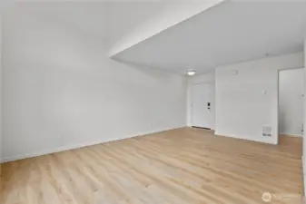 There is also a powder room (right door) and laundry area