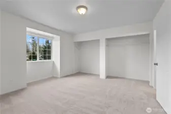 Primary suite with double closets