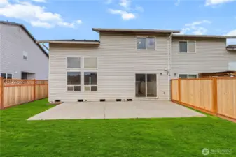 A view of the back of the home