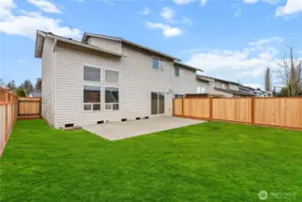 Yard is freshly seeded (grass is virtual), please do not walk on.