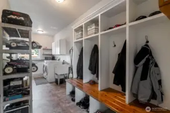 Large Mudroom Off Of Garage