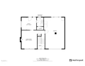 floor plan of lower level.