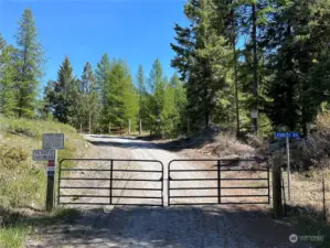 Gated entry at Forest Rd