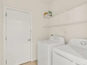 Laundry/Mud room off garage enters to the kitchen