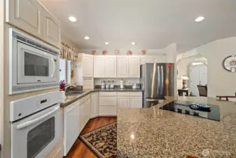 Lots of counter and cabinet space.