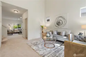 Great room with lots windows and high ceiling