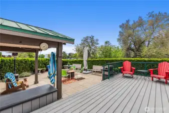 The big deck leading to the front door provides vistas in every direction.  Let's step inside the home for a look!