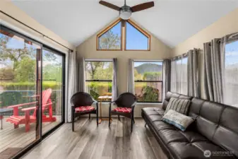 Look at the beautiful views from this living room!