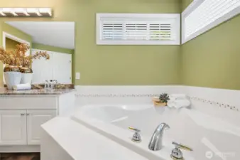 A close-up of the bathtub - a great place to soak and unwind.