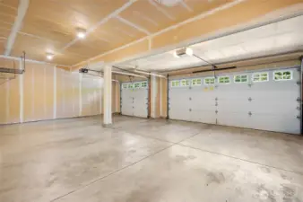 3 car garage with room for storage.