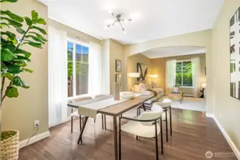 A bright and welcoming space to connect over meals.
