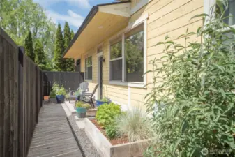 South side planter boxes