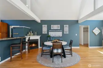 Oversized dining room ready for all your dinner parties.
