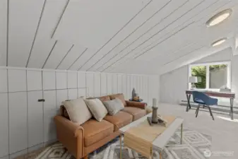 Even this bonus room is filled with sunlight.
