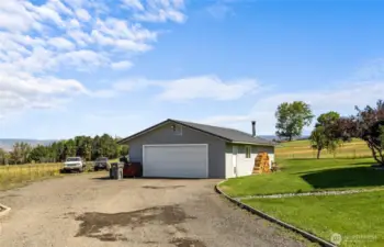 Detached large garage & shop area as well