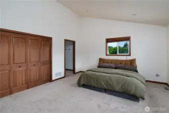 Primary bedroom, large walk in closet and Primary en-suite bath just to the left.