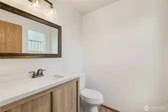 Brand new half bath on the main floor