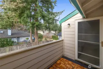 Enjoy the private deck off the main living room