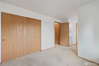 The closet gives you ample room for storage