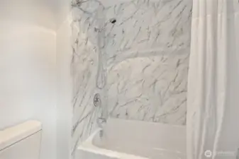 You'll love washing the stress away in this bathroom