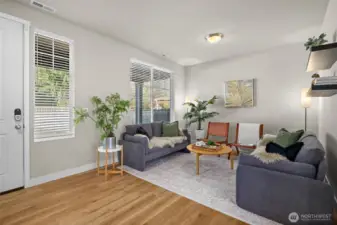 Formal sitting room off entry.