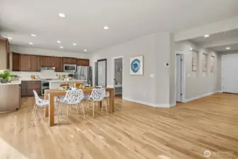 Recessed lighting adds to bright main floor living.