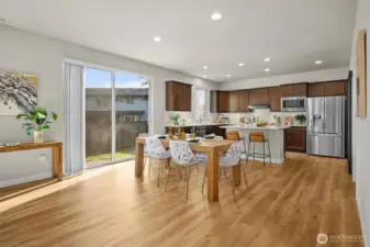 Dining area off kitchen.