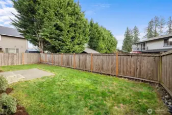 Fully Fenced yard.