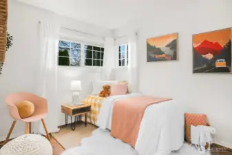 Secondary bedroom with south eastern facing windows