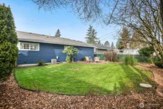 Manicured and well kept yard.