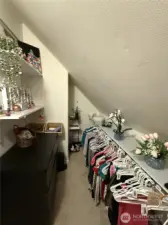 Upstairs walk-in closet