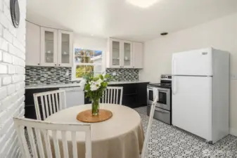 Kitchen with eating area