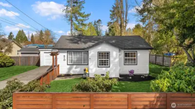 Front of home. Fully fenced.