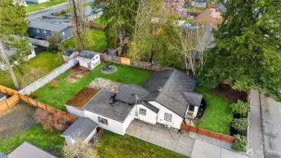 Aerial view of home