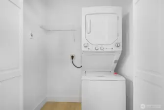 Washer and dryer is included and is conveniently located on the mail floor.