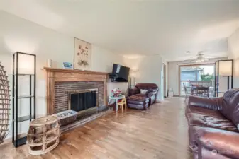 Enter to hardwoods and a cozy fireplace!