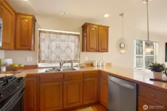 All appliances are included in the sale of this home, including the top-end washer and dryer.