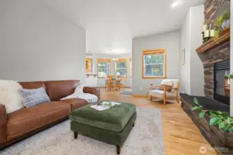 Cozy space to unwind in family room.