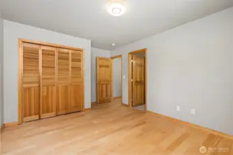 Third bedroom is large with big closet.  First door on right leads to jack and jill bath.