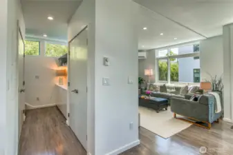 Built-in sotrage closets and shelving