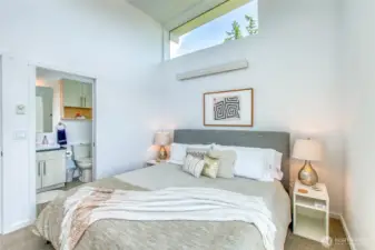 The primary bedroom has an ensuite 3/4 bath.