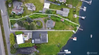 Arial view of lot