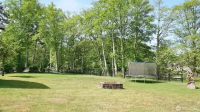 Enjoy this level and huge Fenced backyard.