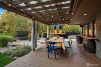 Covered deck for entertaining