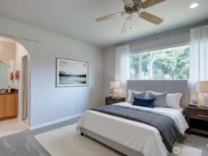 Primary bedroom - virtually staged
