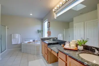 primary bath - virtually staged