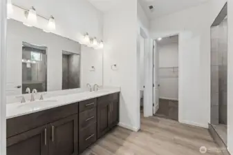 ***Actual Home*** Primary bath with large walk-in closet